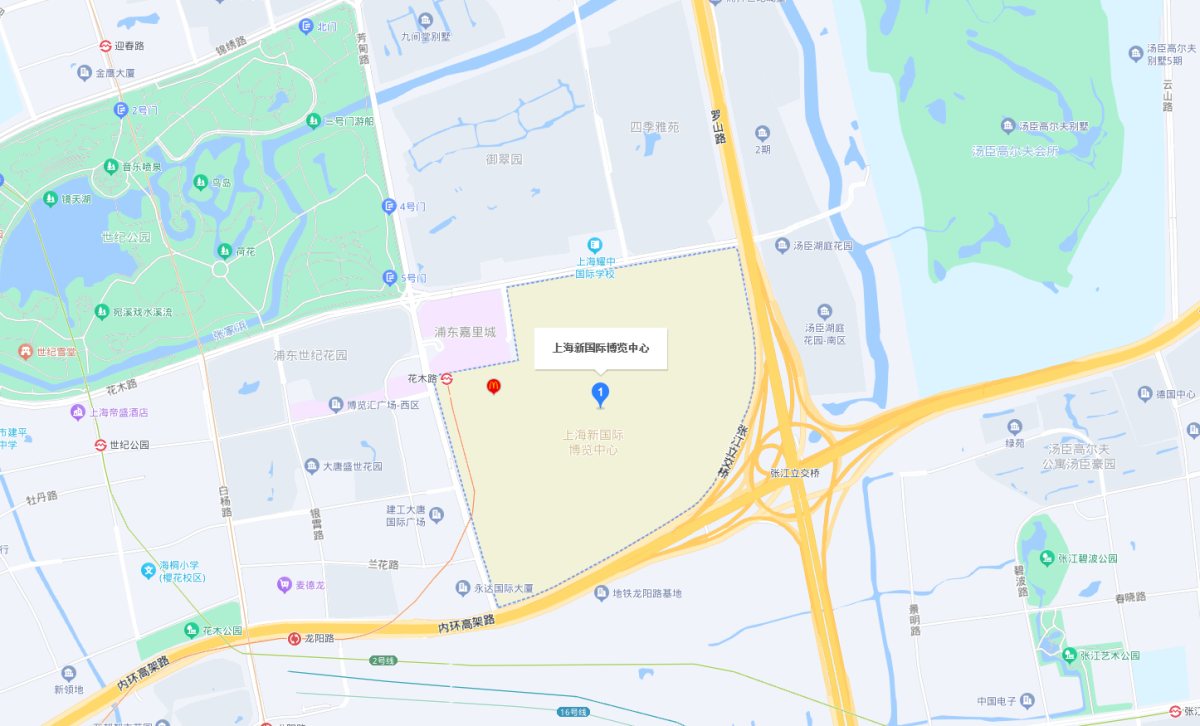 第十六届世界制药机械、包装设备与材料中国展位置